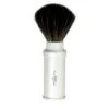 Edwin Jagger Silver Travel Shaving Brush (Black Synthetic) -Shave Master Pro 21m530