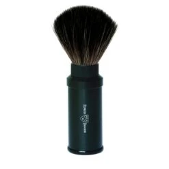 Edwin Jagger Black Travel Shaving Brush (Black Synthetic)