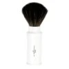 Edwin Jagger White Travel Shaving Brush (Black Synthetic)