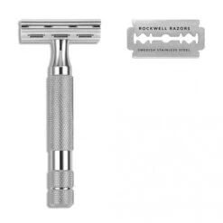 Rockwell 2C White Chrome DE Safety Razor