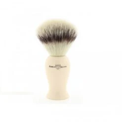 Edwin Jagger EJ107 Imitation Ivory Shaving Brush (Synthetic Silver Tip) -Shave Master Pro 3ejl107synst
