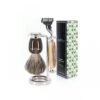 Edwin Jagger 58 Series 3pc Imitation Horn & Nickel Mach3 Set (Aloe Vera) -Shave Master Pro 58lh av box