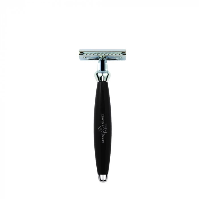 Edwin Jagger Bulbous Black DE Safety Razor + Free Feather Blades 3 Edwin Jagger Bulbous Black DE Safety Razor + Free Feather Blades