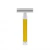 Edwin Jagger 3ONE6 Stainless Steel Anodised Yellow DE Safety Razor 2 Edwin Jagger 3ONE6 Stainless Steel Anodised Yellow DE Safety Razor -Shave Master Pro brushed yellow mug shot