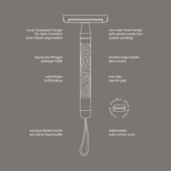 Muhle Companion Unisex Safety Razor (Stone) -Shave Master Pro companion drawing grey
