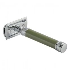 Edwin Jagger DE88 Green DE Safety Razor (Closed Comb) -Shave Master Pro de88bl slant side back left