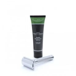 Edwin Jagger Chrome Lined DE89L Safety Razor With Aloe Vera Shaving Cream Tube -Shave Master Pro de89l av tube