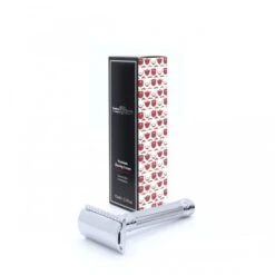 Edwin Jagger Chrome Lined DE89L Safety Razor With Sandalwood Shaving Cream Tube