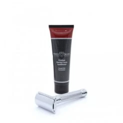 Edwin Jagger Chrome Lined DE89L Safety Razor With Sandalwood Shaving Cream Tube 8 Edwin Jagger Chrome Lined DE89L Safety Razor With Sandalwood Shaving Cream Tube -Shave Master Pro de89l sw tube