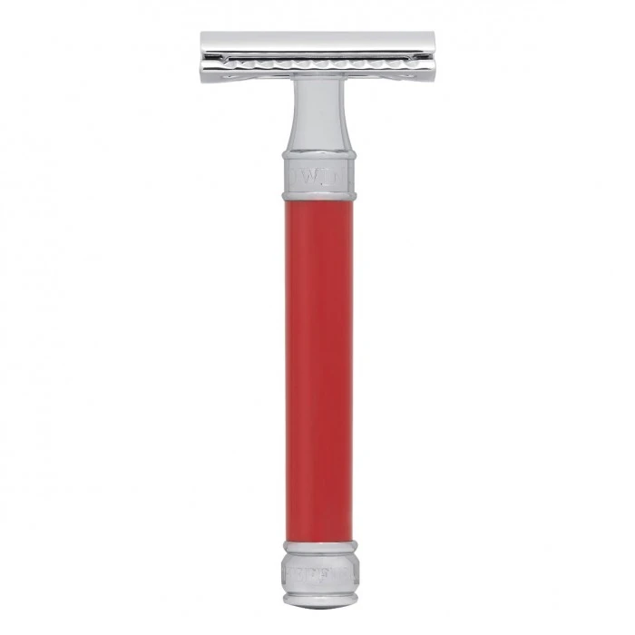 Edwin Jagger DE81 Long Red DE Safety Razor (Closed Comb) 3 Edwin Jagger DE81 Long Red DE Safety Razor (Closed Comb)