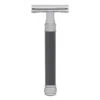Edwin Jagger DE85 Long Grey DE Safety Razor (Closed Comb) -Shave Master Pro del85bl front