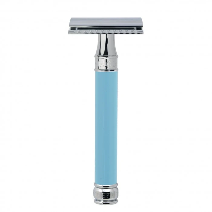 Edwin Jagger Long Blue DE Safety Razor (Closed Comb) 3 Edwin Jagger Long Blue DE Safety Razor (Closed Comb)