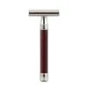 Edwin Jagger 3ONE6 Stainless Steel Burgundy DE Safety Razor