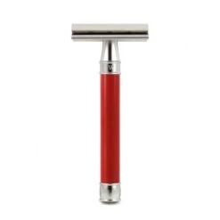 Edwin Jagger 3ONE6 Stainless Steel Red DE Safety Razor