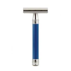 Edwin Jagger 3ONE6 Stainless Steel Blue DE Safety Razor