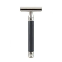 Edwin Jagger 3ONE6 Stainless Steel Grey-Blue DE Safety Razor