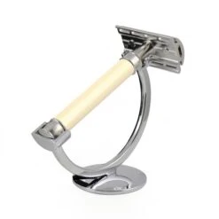 Edwin Jagger 3ONE6 Stainless Steel Imitation Ivory DE Safety Razor -Shave Master Pro dess7bl 3