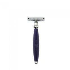 Edwin Jagger Bulbous Blue DE Safety Razor + Free Feather Blades
