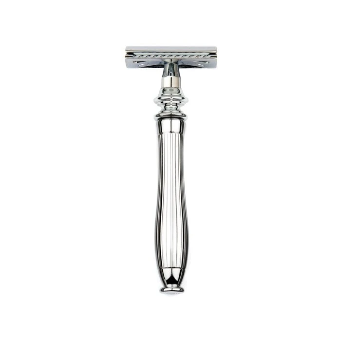Edwin Jagger Chatsworth Chrome Lined DE Safety Razor & Feather Blades (Closed Comb) 4 Edwin Jagger Chatsworth Chrome Lined DE Safety Razor & Feather Blades (Closed Comb) - Image 2