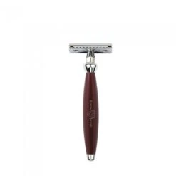 Edwin Jagger Bulbous Red DE Safety Razor + Free Feather Blades