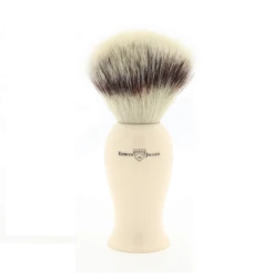Edwin Jagger Imitation Ivory Synthetic Silver Tip Shaving Brush (Deluxe)