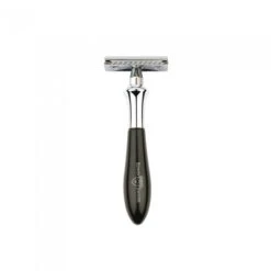 Edwin Jagger Plaza Imitation Ebony DE Razor + Free Feather Blades