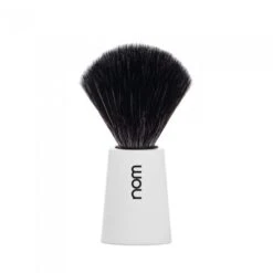 Nom Carl White Shaving Brush (Black Synthetic)