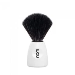 Nom Lasse White Shaving Brush (Black Synthetic)