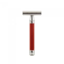 Edwin Jagger 3ONE6 Stainless Steel Anodised Red DE Safety Razor
