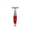 Edwin Jagger Red & Chrome DE Safety Razor -Shave Master Pro r361crsr