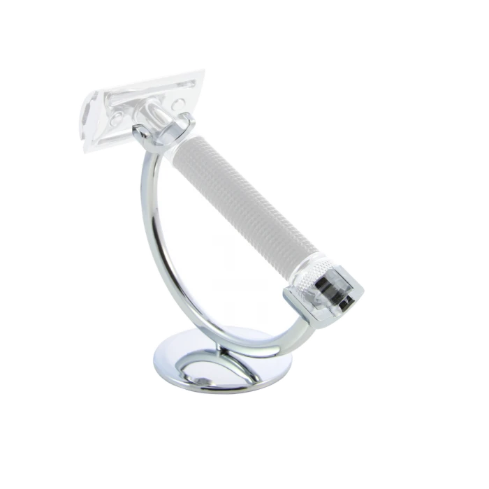 Edwin Jagger Chrome Knurled DE89KN Safety Razor With Aloe Vera Shaving Cream Tube 6 Edwin Jagger Chrome Knurled DE89KN Safety Razor With Aloe Vera Shaving Cream Tube - Image 4