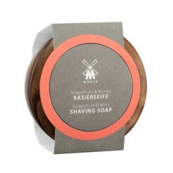 Muhle Grapefruit & Mint Shaving Soap In A Wooden Bowl 65g
