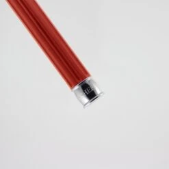 Edwin Jagger 3ONE6 Stainless Steel Anodised Red DE Safety Razor -Shave Master Pro ss close up handle r