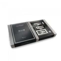 Edwin Jagger 3ONE6 Stainless Steel Anodised Black DE Safety Razor 11 Edwin Jagger 3ONE6 Stainless Steel Anodised Black DE Safety Razor -Shave Master Pro ss packaging fully open black