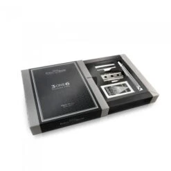 Edwin Jagger 3ONE6 Stainless Steel Anodised Silver DE Safety Razor 11 Edwin Jagger 3ONE6 Stainless Steel Anodised Silver DE Safety Razor -Shave Master Pro ss packaging fully open silver